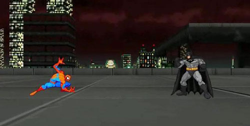 bat vs spider نبرد مرگبار پيتر پاركر با بروس وين