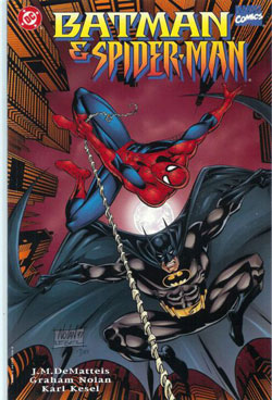 batman-spiderman كميك  استريپ  اسپايدرمن و شواليه تاريكي
