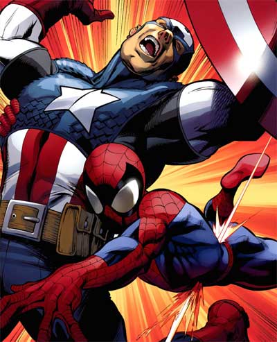 مرد عنکبوتی کاپیتان امریکا را نجات میدهد