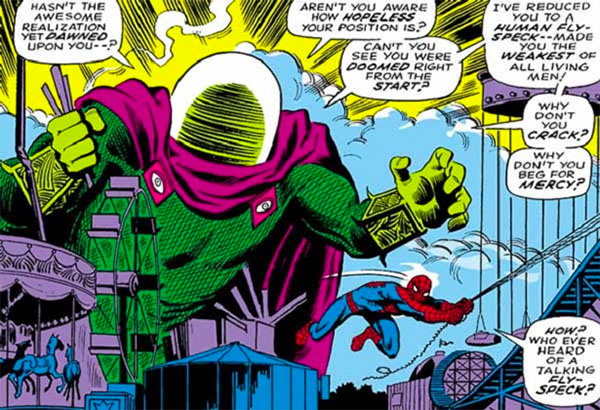 Spider-man VS Mysteri in Comics