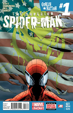 روی جلد شماره 27 از کمیک مرد عنکبوتی برتر - superior spider-man 27