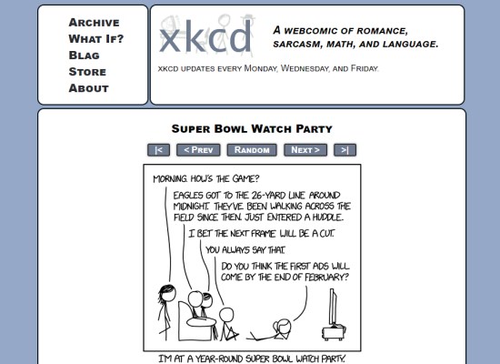 Xkcd سایت ، وب کمیک