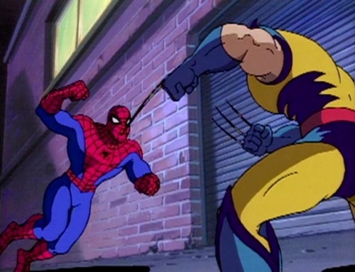 مبارزه بین مرد عنکبوتی و ولورین